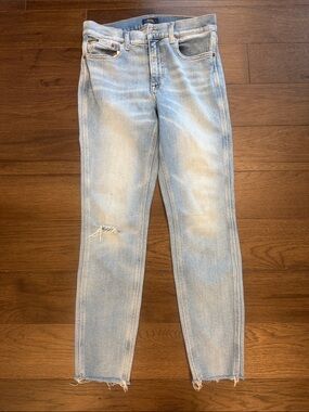 Ralph Lauren The Tompkins Mid-Rise Light Blue Skinny Jeans Size 29 - C8-115